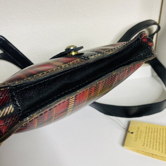 NWT Patricia Nash Venezia Pouch Bag Signature Plaid Crossbody Genuine Leather - Picture 6 of 9